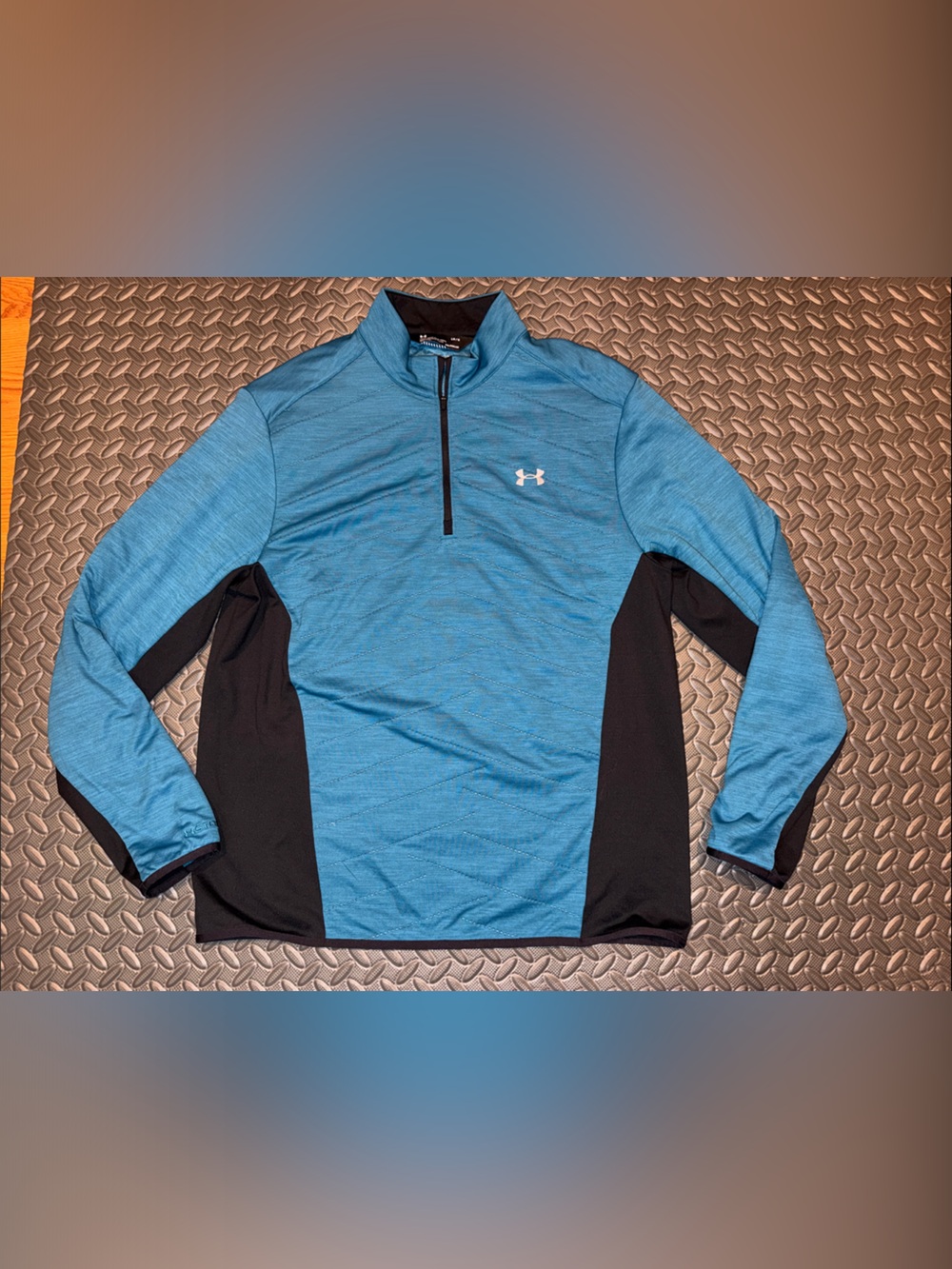 Under Armour Blue and Black Quarter-Zip Performance Pullover